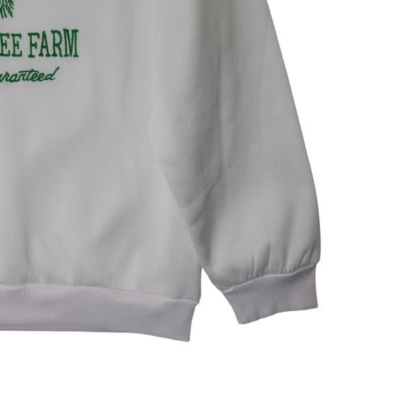 SHEIN 🌲CHRISTMAS🌲TREE FARM WHITE CREW NECK SWEATSHIRT SZ MED EUC - Picture 6 of 11